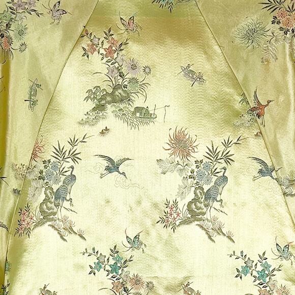 Vintage Evening Jacket Asian Floral Brocade Overlay Raglan Sleeve - Picture 9 of 9